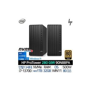 인텔 13세대 i7 데스크탑 본체 가정용 컴퓨터 사무용 PC 프로 TWR 280 G9 R 90N88PA_UP3